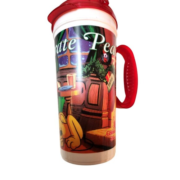 Disney Mickey Mouse Christmas Travel Mug Featuring Pluto Celebrate Peace - Picture 2 of 7